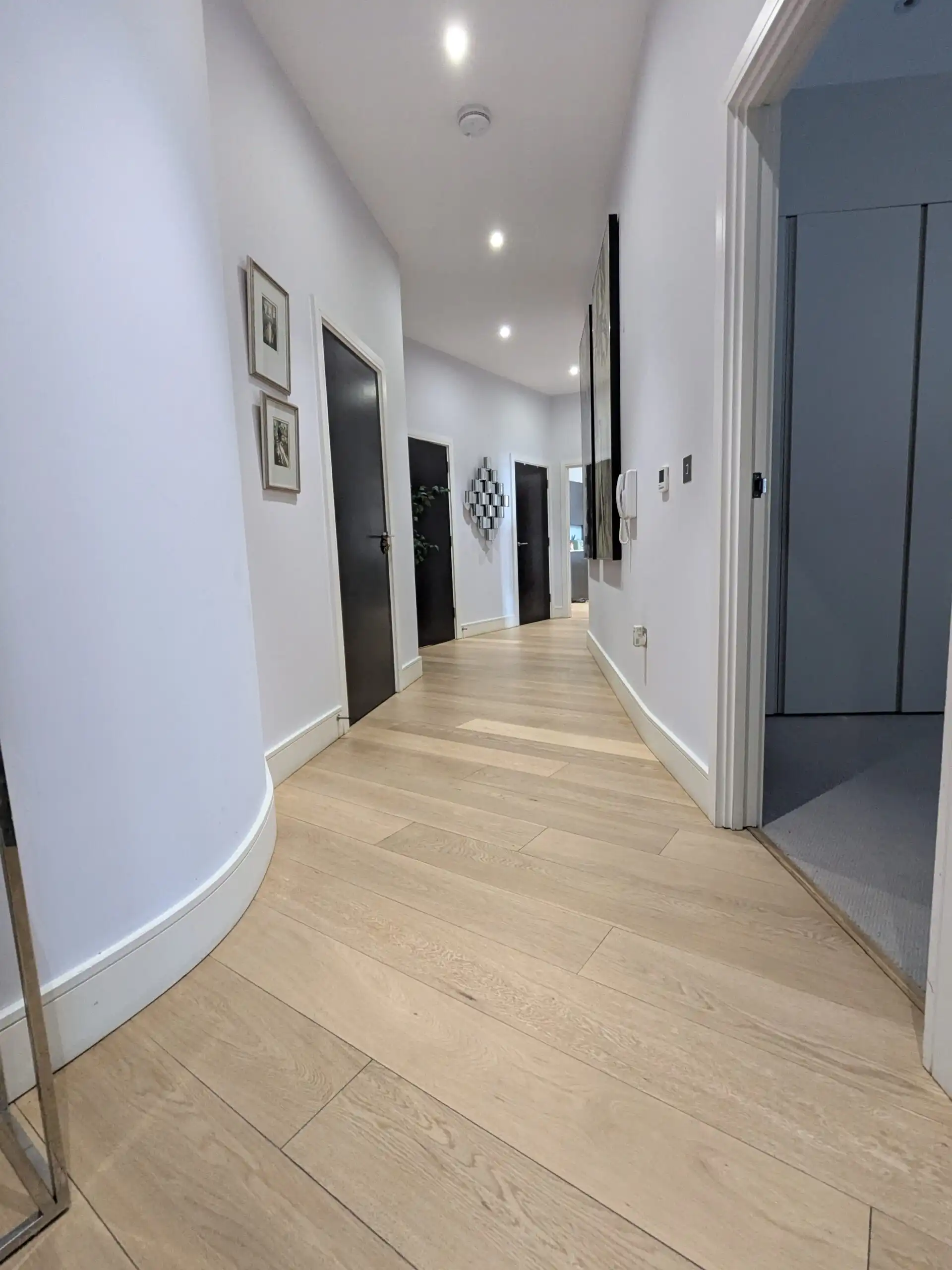 Wood floor being sanded during a Floors of London restoration